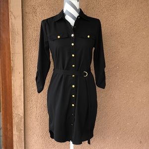 Black Botton down Dress